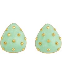 Michael Nash Jewelry - Maristella Jade Studded Resin Pierced Hoop Earrings - Lyst