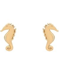 LÁTELITA London - Solid 14K Seahorse Stud Earrings - Lyst
