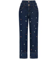 Nocturne - Double Waist Accessory Detailed Jeans - Lyst