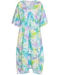 NoLoGo-chic - Embellished Cotton Kaftan Dress - Lyst