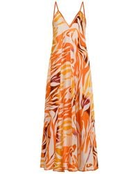 Belyed Handcraft - Floriane – Slip Silk Maxi Dress By Belyed - Lyst