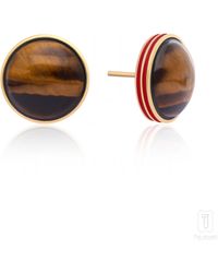 The Jewelz - Ember Stripe' Tiger's Eye Earrings Gift For Mother's Day - Lyst
