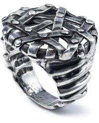 German Kabirski - Chainmail Sterling Ring With Cold, Machined Metal Effect - Lyst