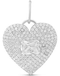 SHYMI - Pave Heart & Stone Charm - Lyst