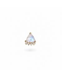 Zohreh - Moonstone Trillion & Diamond Flat Back Earring 9K - Lyst