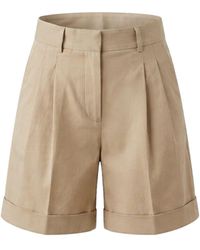 Monlicia - Neutrals Lina High Waisted Single Pleat Shorts - Lyst
