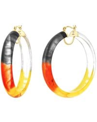 Gold & Honey - Tie Dye Lucite Hoops - Lyst