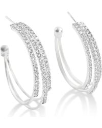 Hzmer Jewelry - The Harsha Crystal Studded Hoop Earrings - Lyst