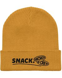 Anchor and Crew - Mustard Snack Gen. Organic Cotton Embroidered Beanie - Lyst