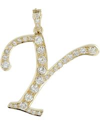 Artisan - Diamond Initial “Y” Pendant - Lyst