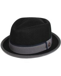 Dasmarca Hats - Edward Two Tone Felt Winter Porkpie Hat - Lyst