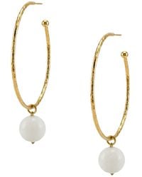Jaredjamin - Medium Hooptastic Stone Drop Hoop Earrings - Lyst