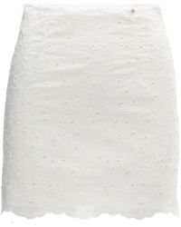 Nissa - Embroidered Cotton Skirt - Lyst