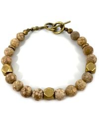 Rachel Nathan - Neutrals Narrow: Crinoid Fossil Bracelet - Lyst