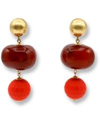 Michael Nash Jewelry - Analise Triple Tortoise And Drop Pierced Earrings - Lyst