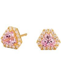 Juvetti - Diana Earrings With Sapphires And Diamonds - Lyst