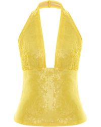 Pcfg - Sequin Neck Tie Top - Lyst