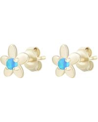 KAMARIA - Mini Flower Opal Stud Earrings - Lyst
