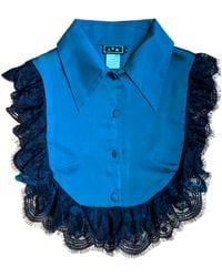 L2R THE LABEL - Peacock Satin Amal Top - Lyst