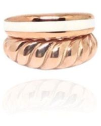 LINYA JEWELLERY - Rosa Enamel Ring - Lyst