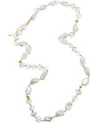 Farra - Freshwater Pearls With Quartz & Crystal Multi-Way Necklace - Lyst