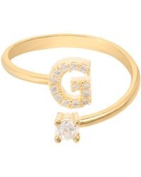LÁTELITA London - Initial Ring G - Lyst