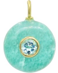 KAMARIA - Amazonite Gemstone Pendant With Topaz - Lyst