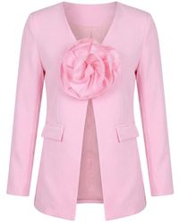 Modenaire - Sculptural Rose Blazer With Tailored Silhouette - Lyst