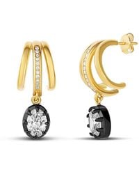 SHYMI - Triple Statement Huggies With Fancy Shape Drop - Lyst