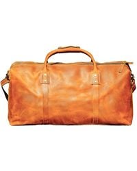 Touri - Genuine Leather Holdall luggage Bag- Light - Lyst