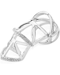Lucy Quartermaine - Solid Sterling Art Deco Armour Ring - Lyst