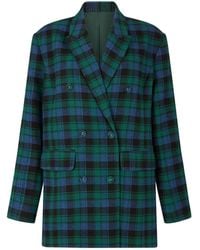 Lily and Lionel - Zena Double Breasted Prince Of Wales Check Print Jacket - Lyst