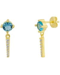 Spero London - Sterling Gemstone Spike Charm Sodalite Earrings - Lyst