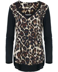 Conquista - Chic Animal Print Top With Tencel Jersey Back - Lyst