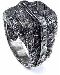 German Kabirski - Gridlock Oxidized Ring With Layered Wrapped Metal Look - Lyst