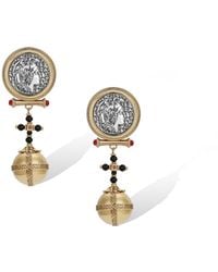 Retro Chic - Globus Cruciger Coin Earrings - Lyst