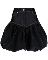 Lalipop Design - Balloon Mini Skirt With Denim-Effect Waist - Lyst