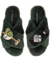 Laines London - Classic Laines Slippers With Botanical Gin & Glass Brooches - Lyst