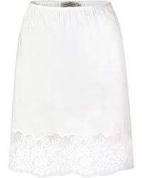 NUAJE NUAJE - Soleil Lace Trim Cotton Skirt - Lyst