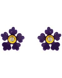 Gissa Bicalho - Acrylic Handmade Earring Kit Flower Burgundy - Lyst