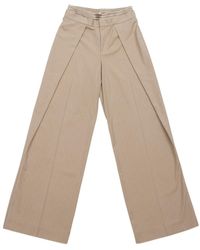 Circular Path - Neutrals Satin Waistband Pinstripe Pant - Lyst