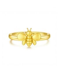 Unaloe - Sterling With Plated Bee Ring – Nature-Inspired And Adjustable - Lyst