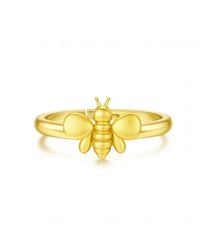 Unaloe - Sterling With Plated Bee Ring – Nature-Inspired And Adjustable - Lyst