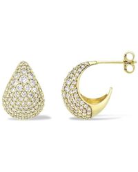 Dinny Hall - Scoop Large Lab-Created Diamond Pave Hoop Earrings - Lyst