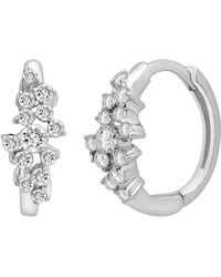 Miki & Jane - Harlow Scattered Diamond huggie Hoop Earrings - Lyst
