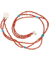 Lori Kaplan Design - Coral And Multi Strand Necklace - Lyst