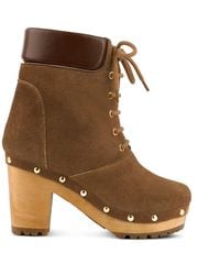 Rag & Co - Neutrals Maaya Handcrafted Collared Suede Boot - Lyst