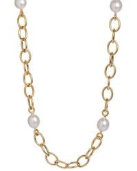 Chiara Tedeschi Jewellery - Thick Chain Pearl Necklace - Lyst