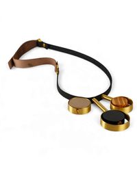 Svetlana Vukov - Neutrals Wood& Triple Pulse Necklace - Lyst