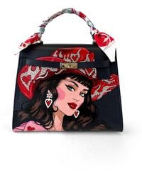Maison Rubaiyat - Lulu Hand-Painted Leather Top Handle Bag – Nashville - Lyst
